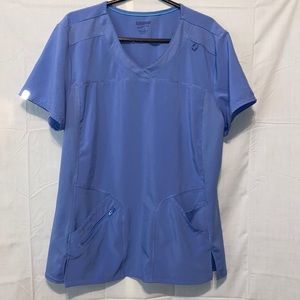 ScrubStar Antimicrobial Premium Performance Tonal Contrast V Neck Scrub Top